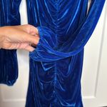 Aura NEW Stunning Blue‎ Velvet Long Sleeve Mini Dress - large Photo 4