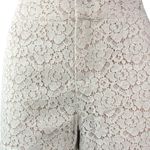Joie  Women's White Floral Lace Overlay High Waisted Casual Mini Shorts Size 6 Photo 3