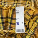 Urban Outfitters  Plaid Flannel Mini Dress Puff Sleeve Smocked Yellow NEW Women S Photo 8