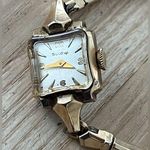Bulova 10k Gold Plated Rare Vintage Mechanical Winding Ladies Watch Silver Dial Photo 0