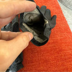 None Leather gloves lined from west Germany black size medium small Photo 5