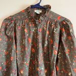 Sundance  Green Floral Print Button Down Top- Size XS Photo 2