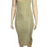ALC Frank A.L.C. Ashley Knit Dress, Metallic Bright Gold, XL Photo 5
