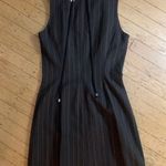 Anthropologie Pinstripe Mini Dress in Black/Dark Grey Photo 1