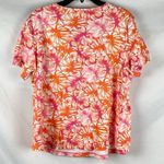 kim rogers Kim Roger Tropical Pink Orange Leaf V-neck XL Photo 1