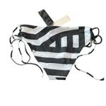 Tavik reversible bikini bottom blue black cabana stripe size S New White Photo 6