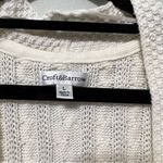 Croft & Barrow Cable Knit Open Cardigan Creamy White Size L Photo 8