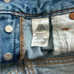 Aeropostale  blue distressed button front high rise boyfriend shorts in size 2 Photo 4