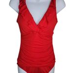 Lauren Ralph Lauren Beach Club Ruffled One Piece Swimsuit Size 8 Photo 1