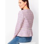 Talbots  Striped Tweed Blazer Sz 4P Multicolor Jacket Preppy Office Career Lined Photo 6