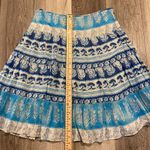 CHAPS  women’s blue/white tiered boho skirt size 6 Photo 6