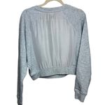 Acne Studios  Grey Hobie Crop Sweatshirt with Silk Back Sz. S Photo 2