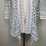 Nic+Zoe Shaded Stripes Drape Open Front Cardigan, Sz Small Photo 3