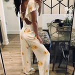 Reformation Cozumel Jumpsuit in TANGIERS Floral White Ruffle Size 6 Photo 8