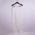 NEW Favorite Daughter Linen Blend Straight Leg Mid Rise Trouser Pants White S Photo 0