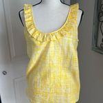 Kate Spade  Top Size 4 Yellow White Printed Blouse Sleeveless Shirt NWOT Photo 0
