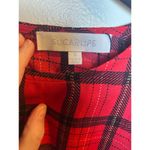 Sugar Lips Red Plaid women Size Small S Check Buffalo Plaid Red Valentines Photo 2