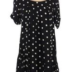 Holding Horses  Anthropologie Black & White Polka Dot Short Sleeve Mini Dress S Photo 0
