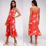 Lulus NEW Quinlynn Floral Print Midi Dress Photo 1