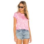 Free People DAYDREAMER LA X Unisex Neon Pink Tie Dye Cotton Tee Shirt Size XS Photo 2