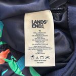 Lands' End Plus Size 16 One Piece Swimsuit Colorful Leaf Print Ruching Photo 4