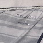 Maurice's Monochrome black white Striped maxi Skirt size 2X side slits Photo 3