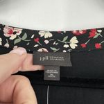 NWT J. Jill Women's Wherever Floral Crew Neck 3/4 Sleeve Blouse Black XL Petite Photo 4