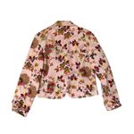 Bandolino Pink Floral Blazer 100% Cotton Chic Professional Pockets Size 14 Photo 4