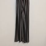 Max Studio Black Striped Wide Leg Flowy Belted Sleeveless Jumpsuit Sz S Photo 3
