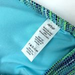 Aerie Womens Scoop V Neck Swim Top Padded Bikini Top Striped Green Blue XS Photo 3