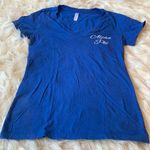 Women’s Blue Alpha Phi Sorority Tee Shirt Flower Design Size Medium Photo 0