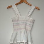 Madewell Rainbow Smocked Peplum Tank Photo 4