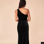 Azazie Black Velvet Dress Photo 1