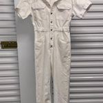 We The Free  White Denim Jumpsuit Women's Size Large Photo 0