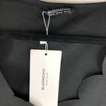 Bloomchic  Solid Scalloped Trim Contrast Lace Cap Sleeve Tank Top Black 14-16 Photo 4