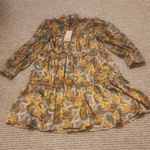 Cinq A Sept Brady Paisley Ruffle Tiered Baby Doll Dress In Eucalyptus Size 0 Green Photo 2