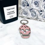 Alexander McQueen Authentic Mauve / Rose Metal Skull Keychain / Bag Charm Photo 10