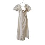 Cult Gaia 🆕  Muna Gathered Linen Midi Dress in Off White Sz 2 Photo 2