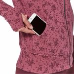 Lululemon  Cotton Fleece Pixie Floral So Merlot Redwood Scuba Hoodie Jacket 4 Photo 3