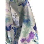 NYDJ Size XXS Mulit Color White Blue Printed Flowy Blouse Photo 5