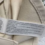 Abercrombie & Fitch  Oversized Cream Faux Leather Button-Up Shirt Shacket Small Photo 4