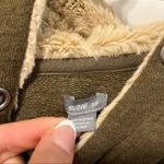 Aerie  Olive Green Fuzzy Hoodie Sweatshirt Photo 4