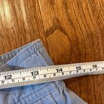 Free Assembly blue linen blend pleat front pull on short small Photo 3