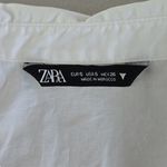 ZARA  Elegant White Tie-Front Crop Top Blouse Size S Photo 3