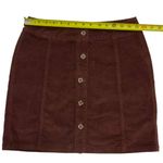 Falls Creek  Corduroy Skirt Womens Size 8 Maroon Button Front Classic Fall Photo 7