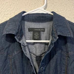 Calvin Klein Jeans  dark denim button up dress size small Photo 5