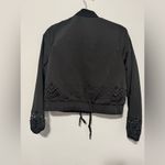 Kendall + Kylie KENDALL & KELIE RICH BLACK LASER CUT BOMBER JACKET LINED POCKETS, SIZE XS Photo 1