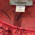 Dress Barn  Orange Floral Shirt Blouse CAPPED Sleeves sz Medium Photo 4