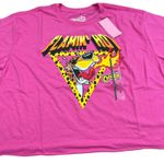 Women's Pink Cropped Short Sleeve Hot Cheetos Graphic T Photo 0