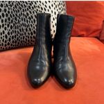 Vaneli Black Leather Ankle Boots Block Heel Minimalist Chic Streetwear 9.5W Size 9.5 Photo 1